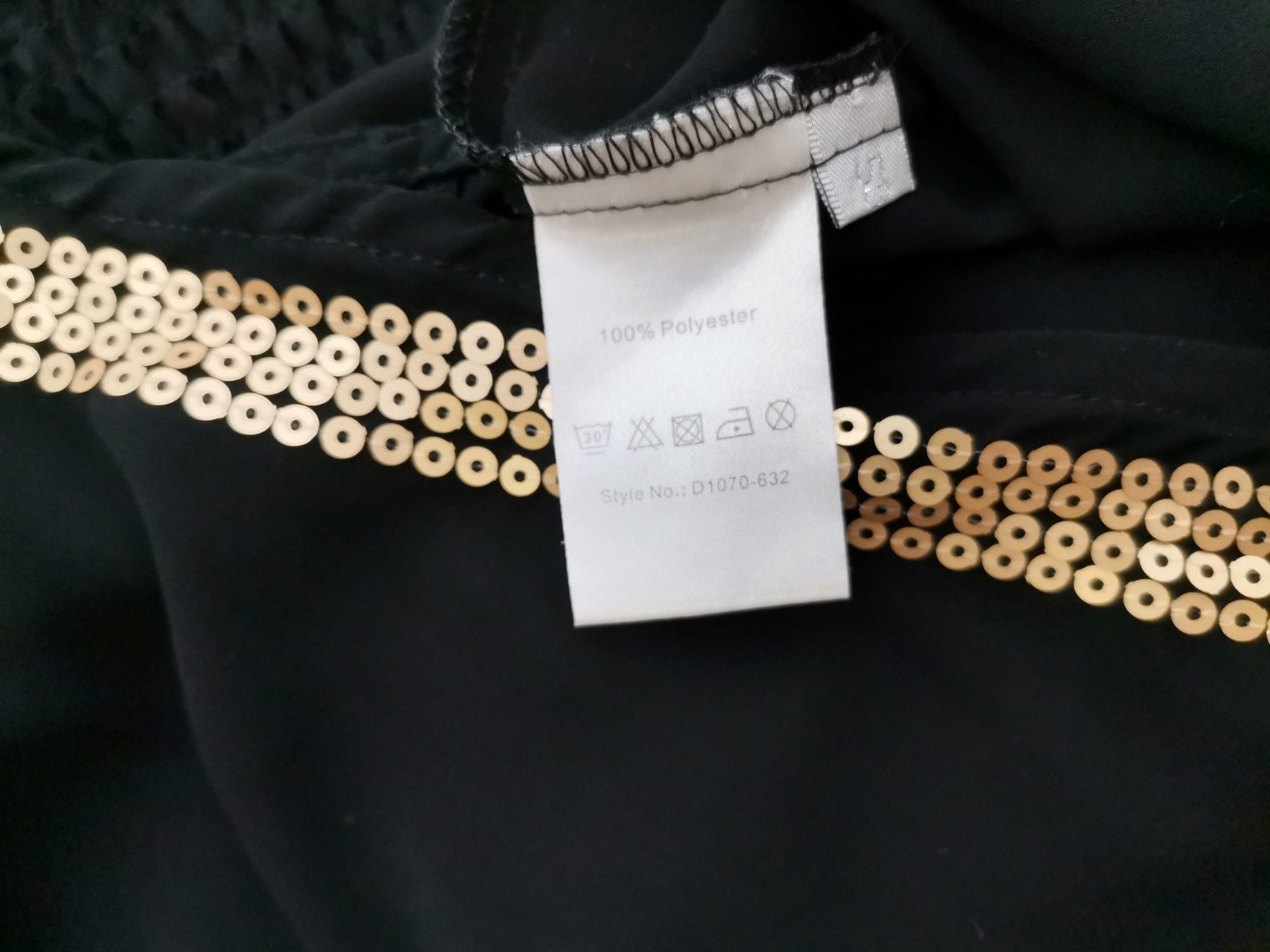 Deluca Size 50 Color Czarny Głęboki Serek Tunika Bluzka Rękaw 3/4