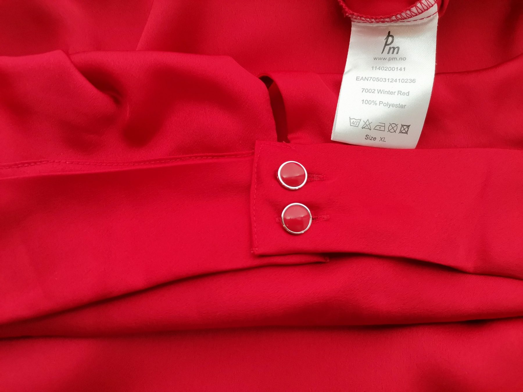 Andrea Size XL Color Czerwony Golf Bluzka Krótki rękaw