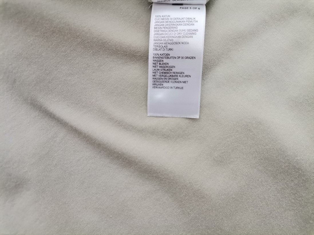 Reiss Size M Color Szary Okrągły dekolt Tunika Bluzka Krótki rękaw Fabric Bawełna 100%