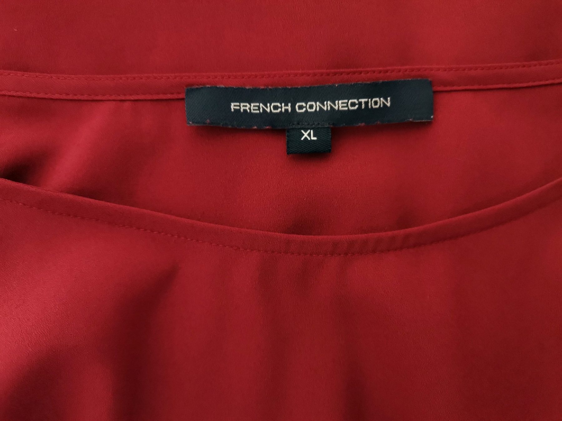 French connection Size XL Color Bordowy W łódkę Bluzka Długi rękaw