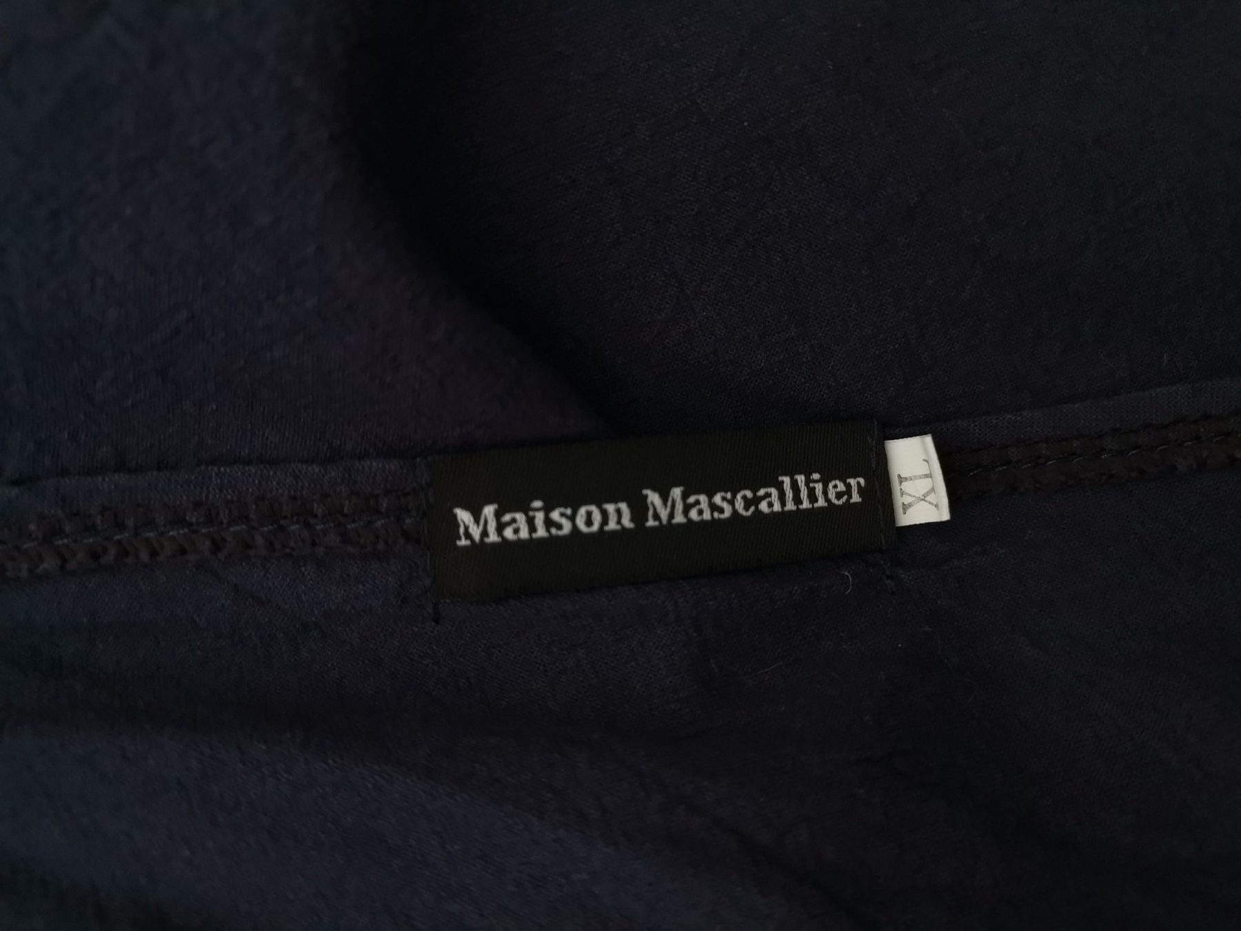 Maison Mascallier Size XL Color Granatowy Kombinezon Spodnium Bezrękawnik Fabric Bawełna 100%