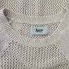 BZR Size M Color Kremowy Crew Neck Tunika Bluzka Dzianina Krótki rękaw Fabric Bawełna 100%