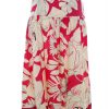 Dorothy perkins Size 8 (36) Color Czerwony Spódnica Rozkloszowana Midi Fabric Bawełna