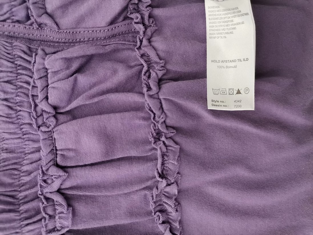 Dranella Size XL Color Fioletowy W serek Bluzka Rękaw 3/4 Fabric Bawełna 100%