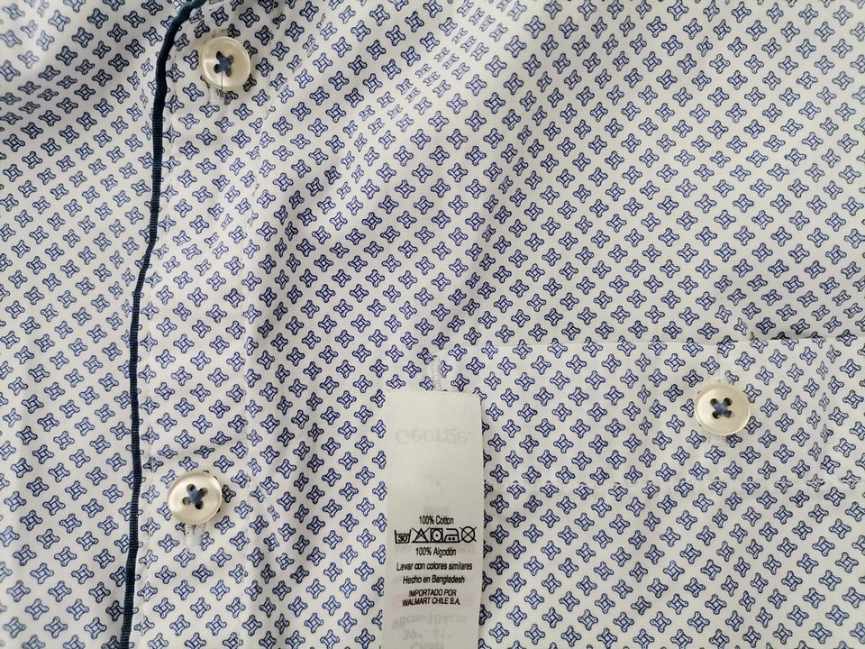 Size M Color Niebieski Kołnierz Męska Koszula Casual Krótki rękaw Fabric Bawełna 100%