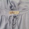 Hollister Size L Color Niebieski Pasy Keyhole Crew Neck Bluzka Długi rękaw Fabric Wiskoza 100%