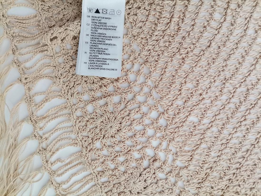 H&m Size S Color Beżowy Kamizelka Kardigan Bezrękawnik Fabric Wiskoza 100%