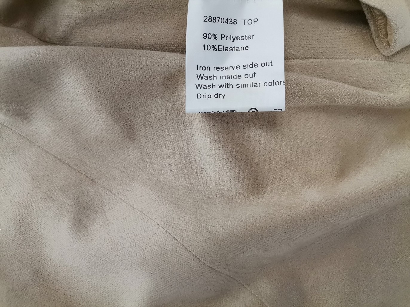 Mac Scott Size 38 Color Beżowy Crew Neck Bluzka Bezrękawnik