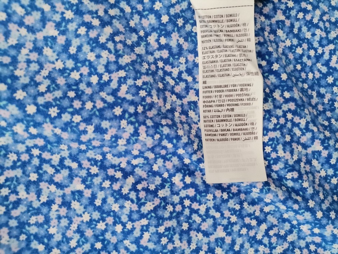 Hollister Size L Color Niebieski Spódnica Prosta i Ołówkowa Do Kolan Fabric Bawełna