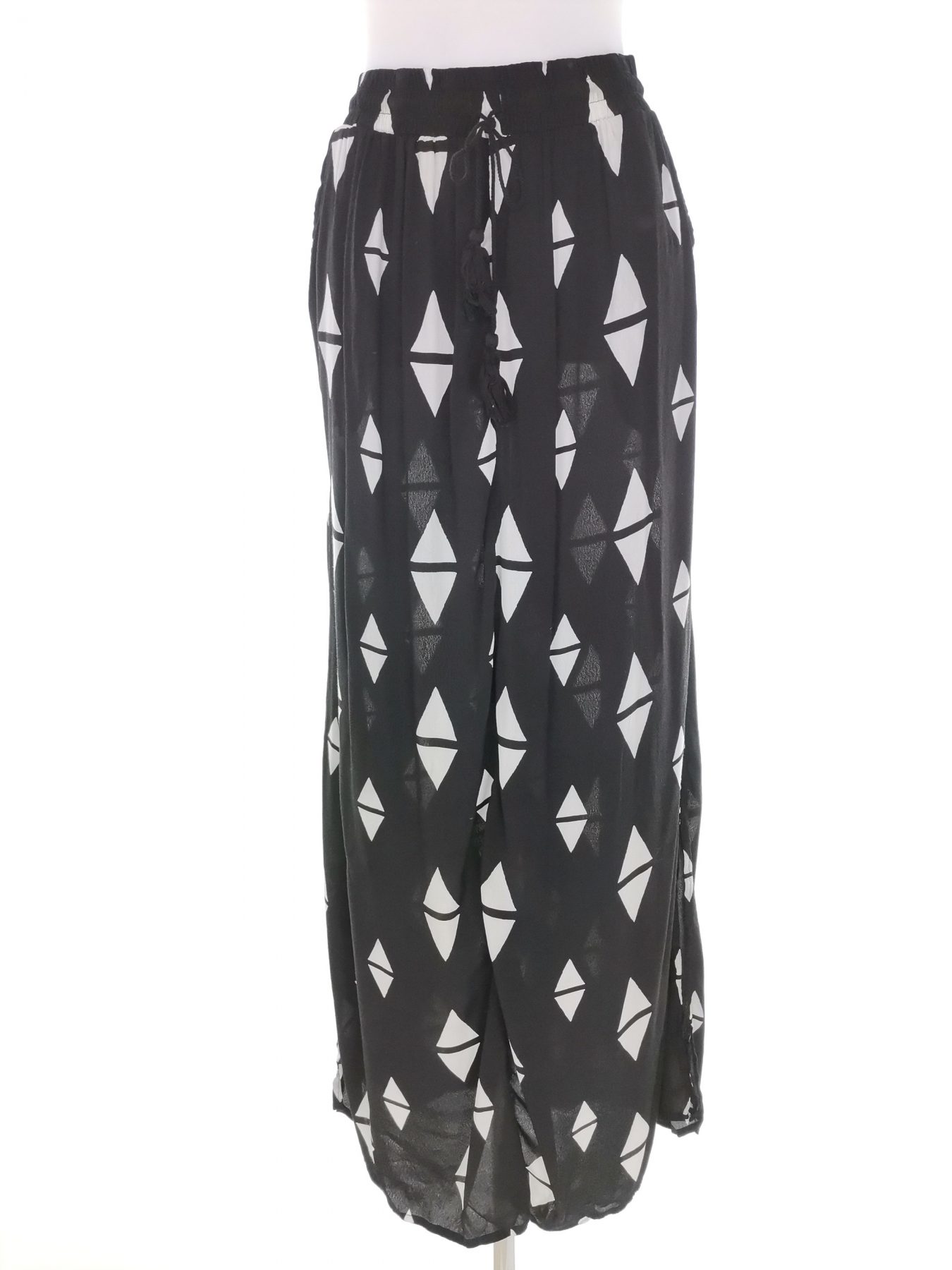 H&m Size 44 Color Czarny Spódnica Maxi Długa Fabric Wiskoza 100%