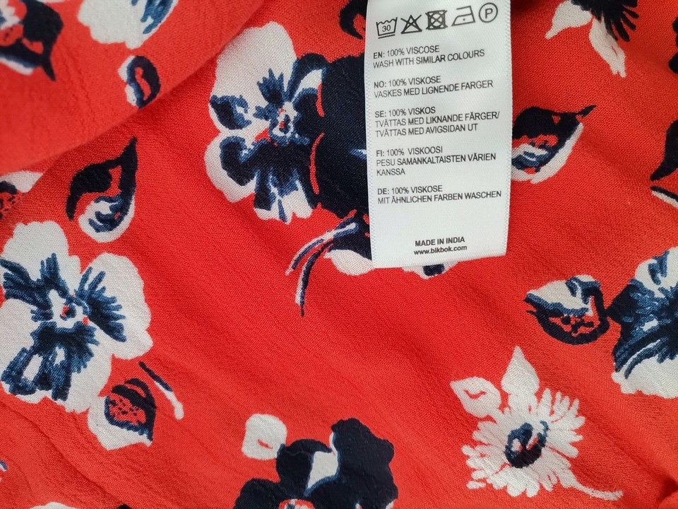 BIK BOK Size XS Color Pomarańczowy Kwadratowy dekolt Bluzka Bezrękawnik Fabric Wiskoza 100%