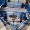 Size M (39/40) Color Niebieski Krata Kołnierz Męska Koszula Casual Długi rękaw Fabric Bawełna 100%