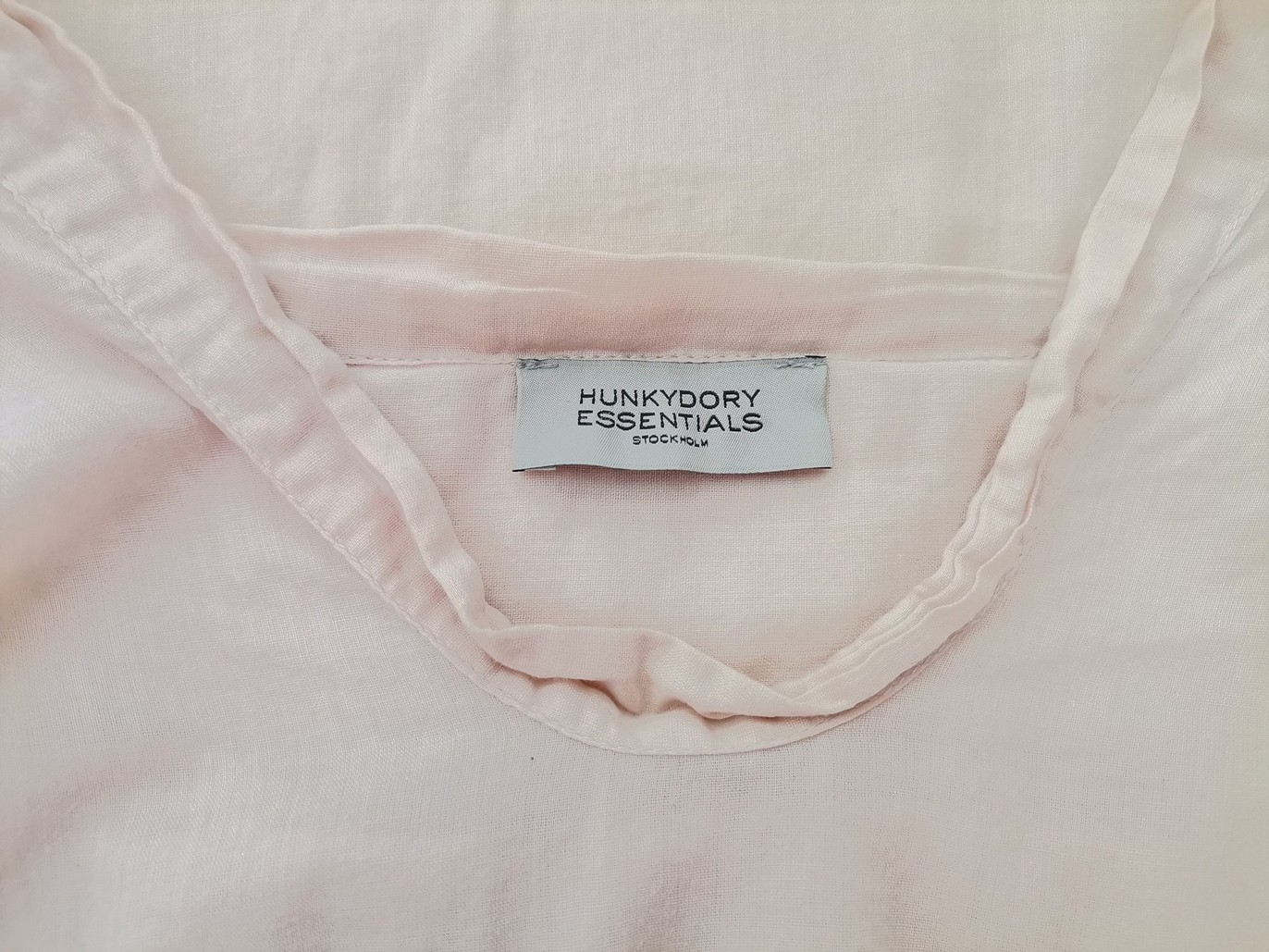 Hunkydory Size M Color Beżowy Split Crew Neck Bluzka Długi rękaw Fabric Bawełna 100%