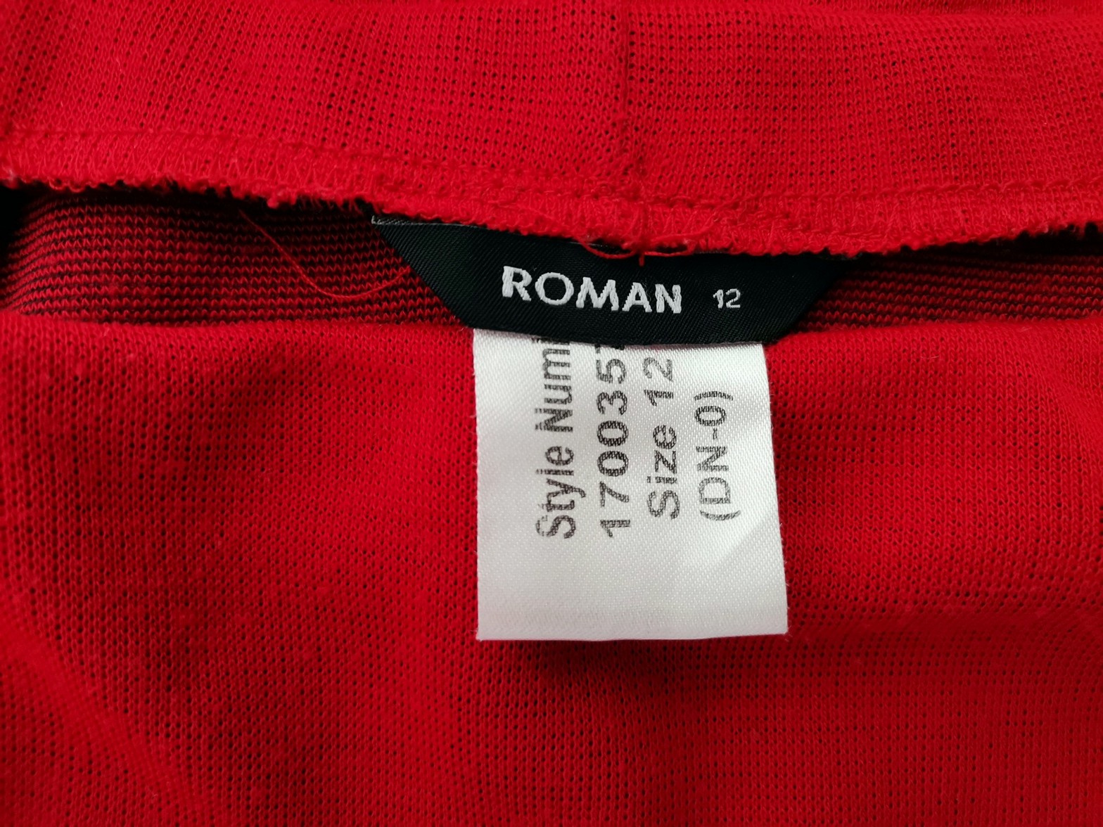 Roman Size 12 (40) Color Czerwony Spódnica Prosta i Ołówkowa Midi Fabric Akryl