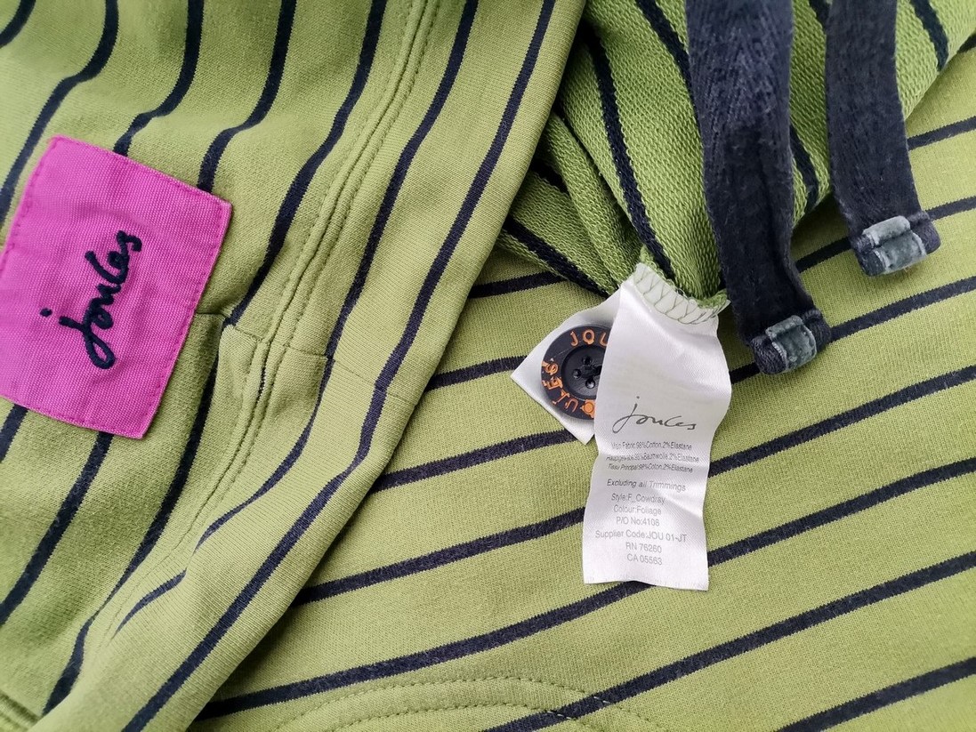 Joules Size L Color Zielony Pasy Bluza Długi rękaw Fabric Bawełna