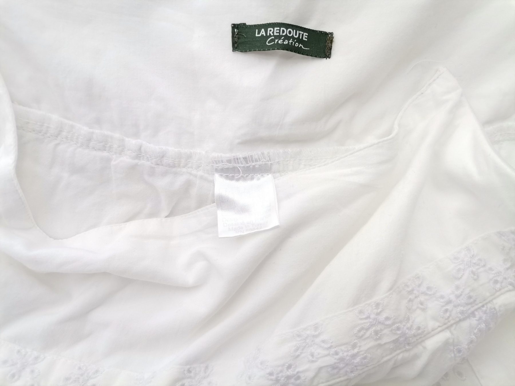 La Redoute Size 38 Color Biały Spódnica Rozkloszowana Midi Fabric Bawełna 100%