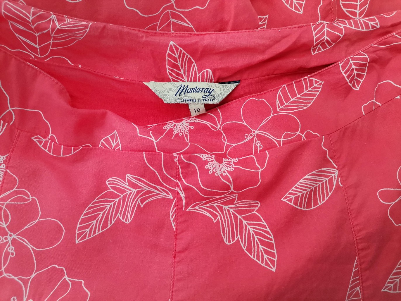 Mantaray Size 10 (38) Color Różowy Spódnica Rozkloszowana Midi Fabric Bawełna 100%