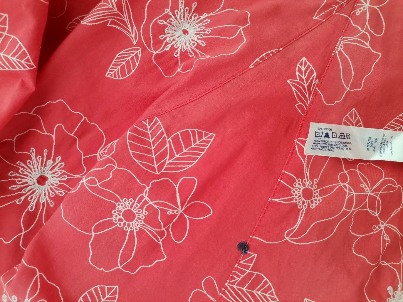 Mantaray Size 10 (38) Color Różowy Spódnica Rozkloszowana Midi Fabric Bawełna 100%