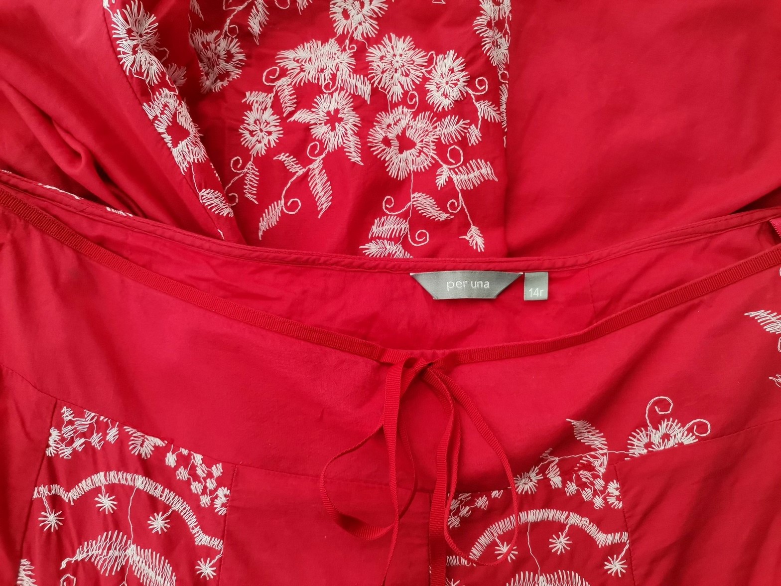 Size 14 (42) Color Czerwony Spódnica Maxi Długa Fabric Bawełna 100%