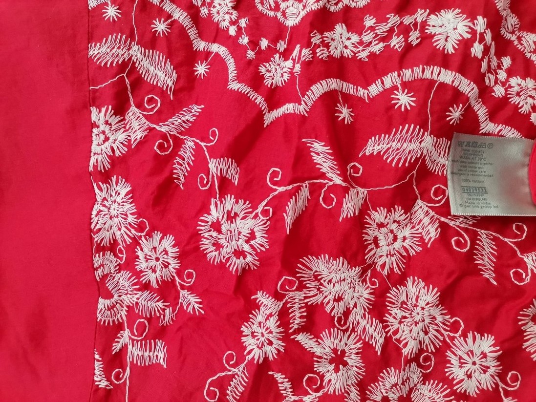 Size 14 (42) Color Czerwony Spódnica Maxi Długa Fabric Bawełna 100%