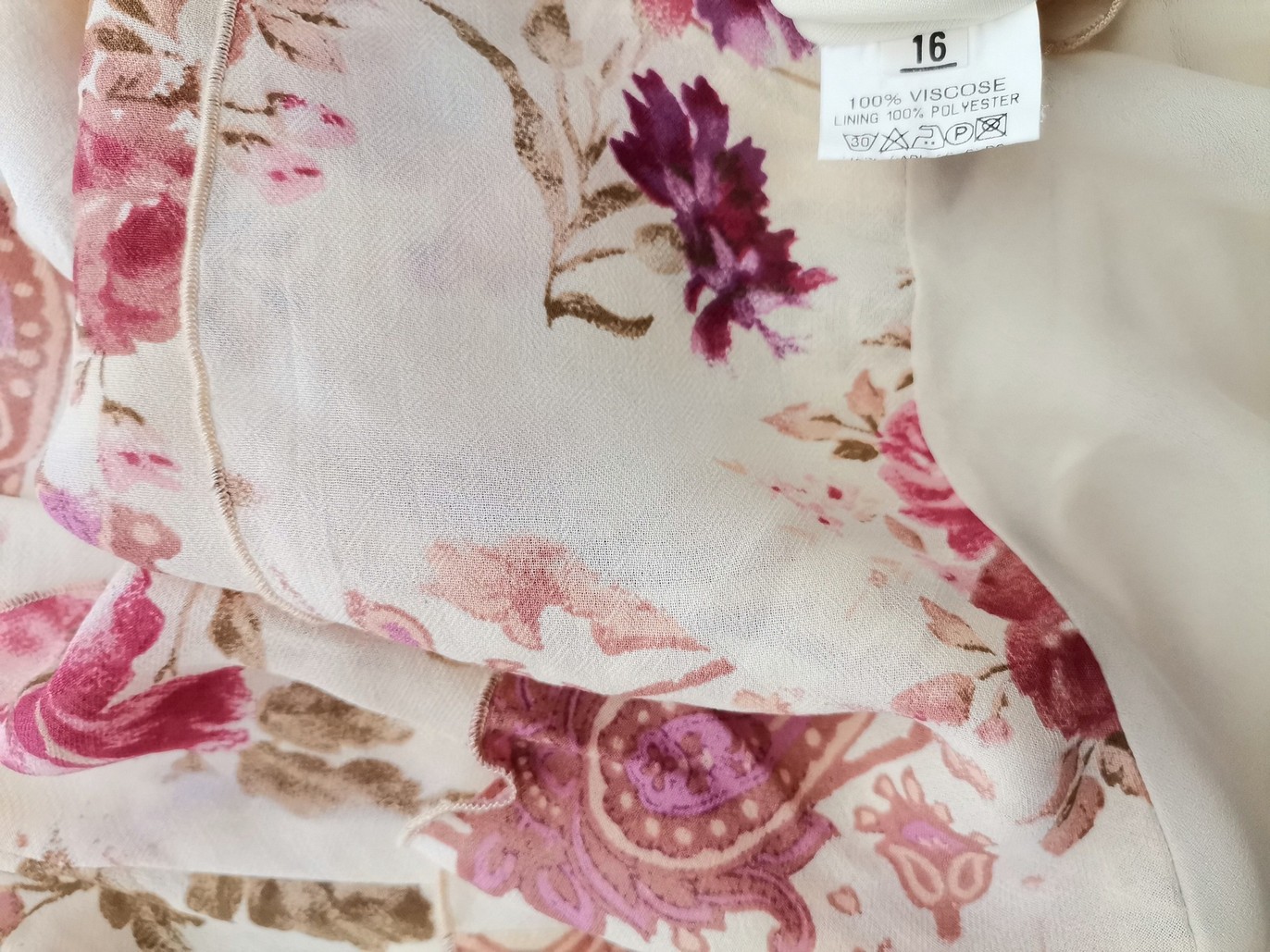 Michaela Louisa London Size 16 (44) Color Kremowy Spódnica Maxi Długa Fabric Wiskoza 100%