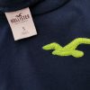 Hollister Size S Color Granatowy Okrągły dekolt Bluzka Długi rękaw Fabric Bawełna 100%