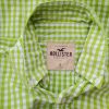 Hollister Size S Color Zielony Krata Kołnierz Męska Koszula Casual Długi rękaw Fabric Bawełna 100%