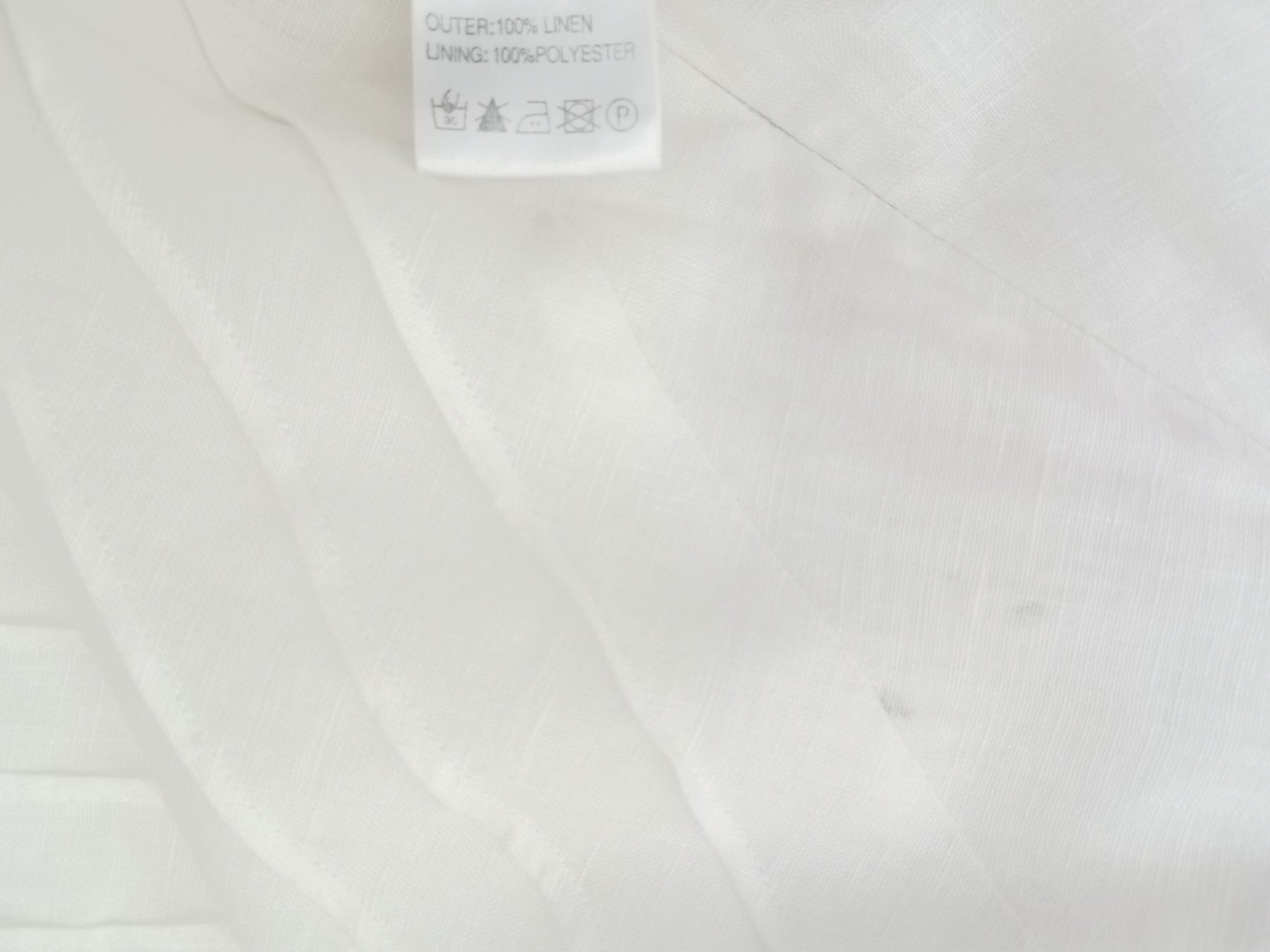 Sasha Size 12 (40) Color Biały Spódnica Trapezowa Midi Fabric Len 100%