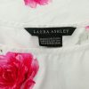 Laura ashley Size 10 (36) Color Biały W łódkę Bluzka Bezrękawnik Fabric Bawełna 100%