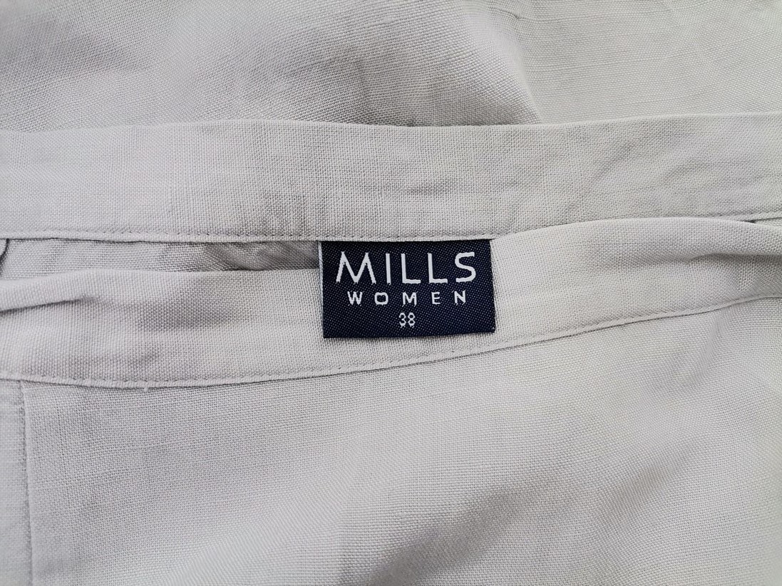 Mills Size 38 Color Szary Spódnica Maxi Długa Fabric Len