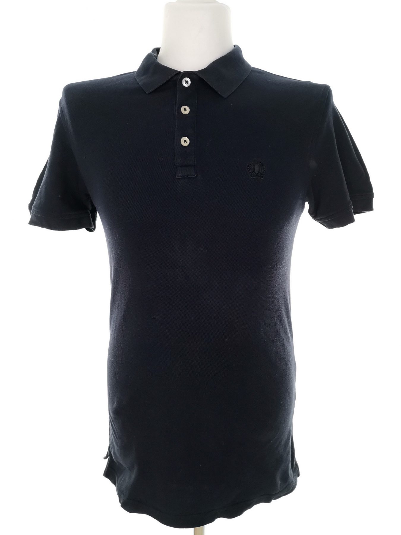 Zara Size M Color Granatowy Kołnierz Męska Koszula Polo Krótki rękaw Fabric Bawełna 100%