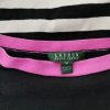 Lauren ralph lauren Size M Color Czarny Pasy W łódkę Bluzka Krótki rękaw Fabric Bawełna