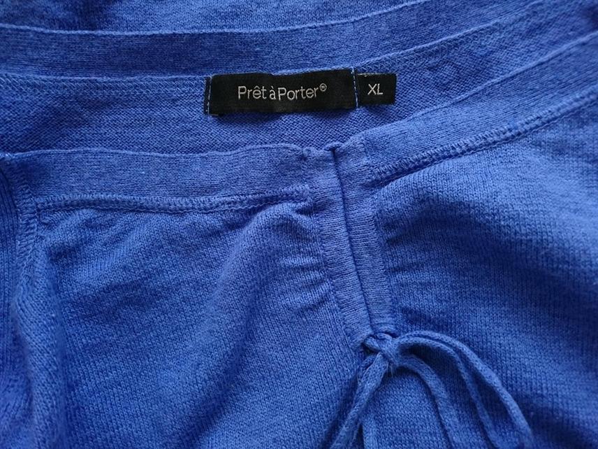 Prêt à Porter Size XL Color Fioletowy Dekolt Serce Bluzka Bezrękawnik