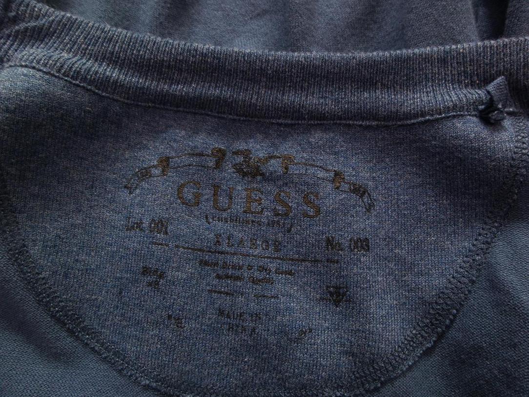 Guess Size XL Color Granatowy Męski Sweter Rozpinany Długi rękaw Fabric Bawełna