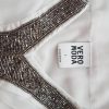 Vero moda Size L Color Biały W serek Tunika Bluzka Rękaw 3/4