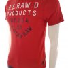 G-Star Size M Color Czerwony Męski T-Shirt Krótki rękaw Fabric Bawełna 100%