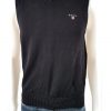 Gant Size S Color Czarny Męski T-Shirt Bezrękawnik Fabric Bawełna 100%