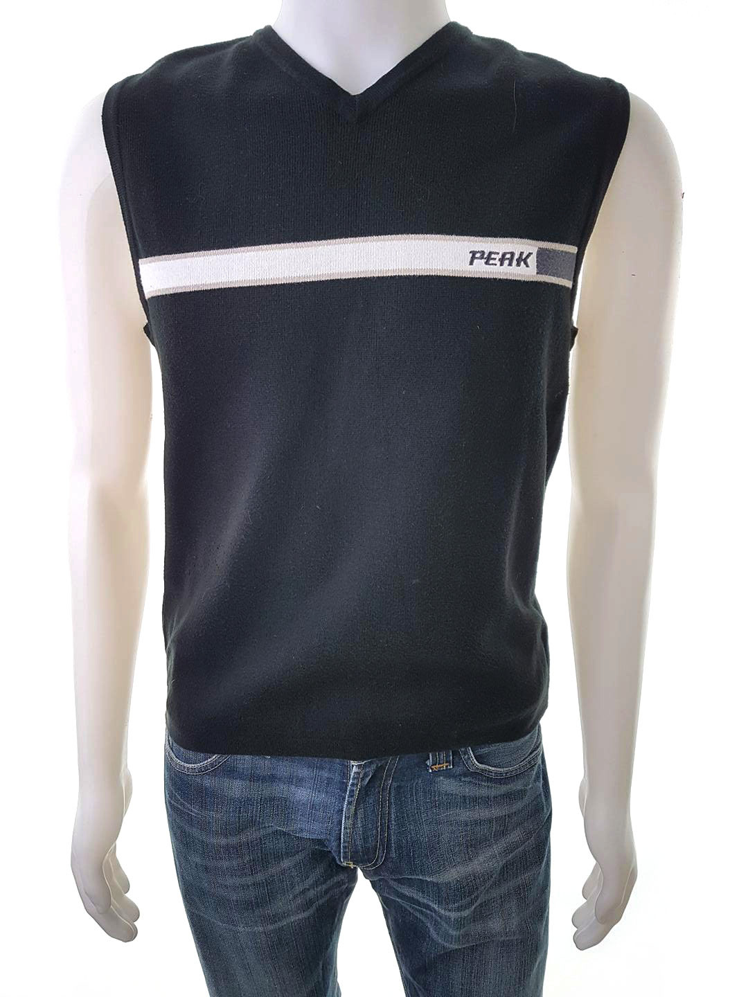 Peak performance Size M Color Czarny Męski T-Shirt Bezrękawnik Fabric Bawełna 100%