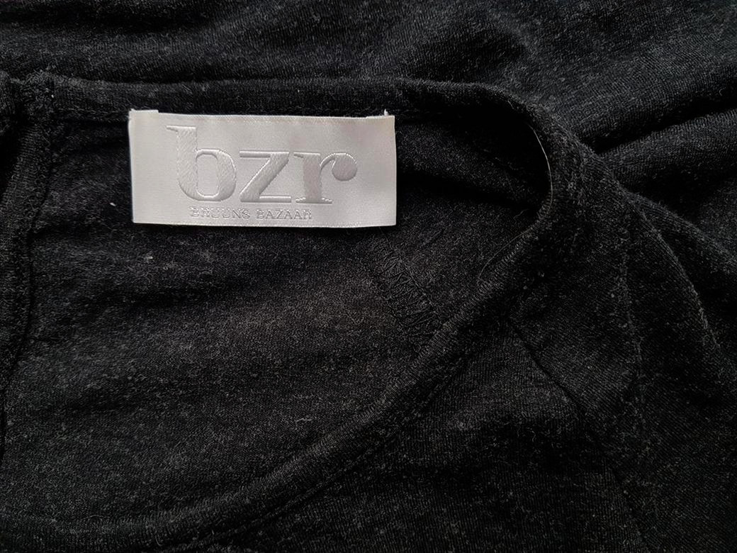 BZR Size M Color Czarny Crew Neck Sweter Długi rękaw Fabric Wiskoza