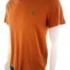 Polo Ralph Lauren Size S Color Pomarańczowy Męski T-Shirt Krótki rękaw Fabric Bawełna 100%