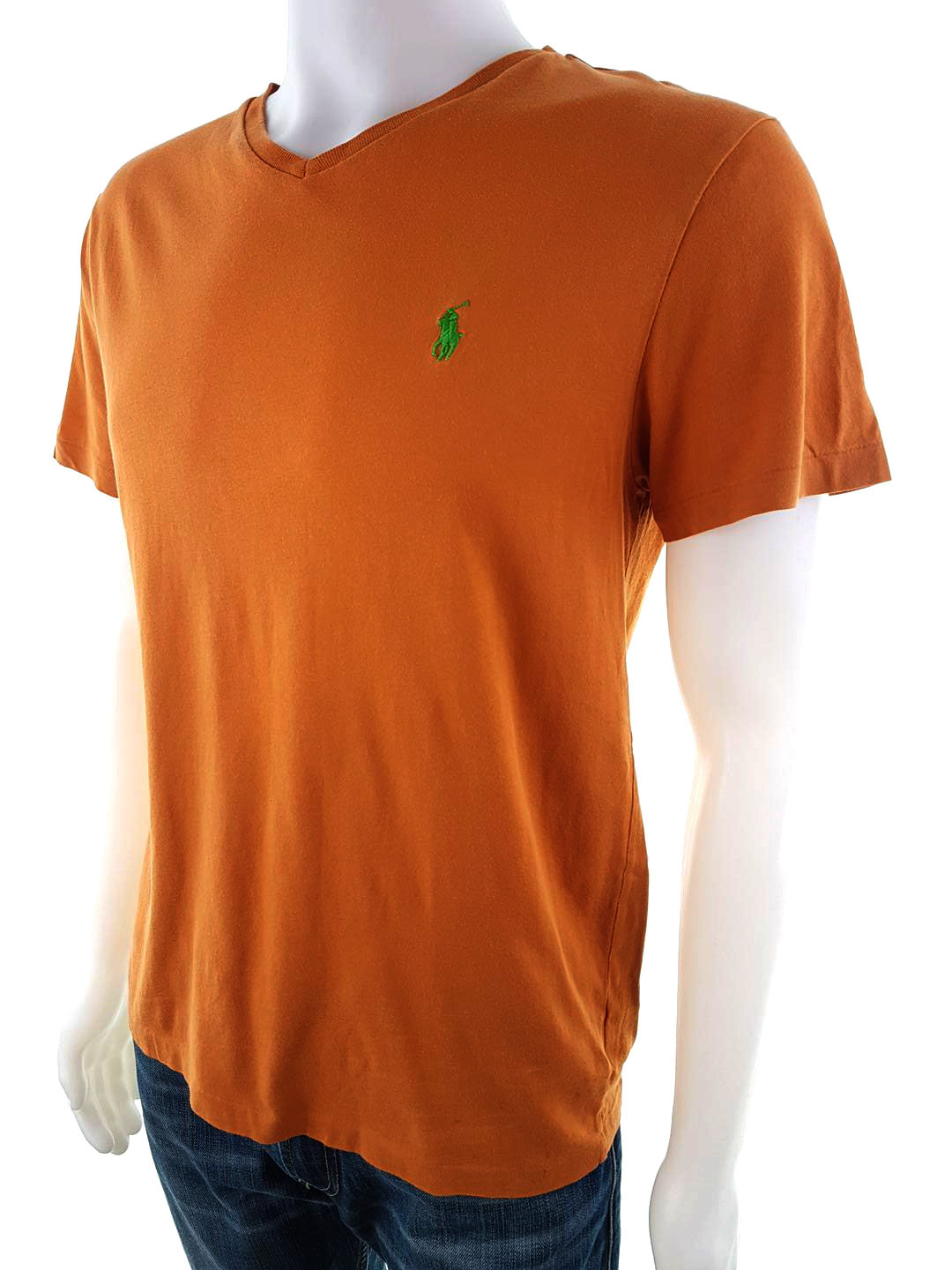 Polo Ralph Lauren Size S Color Pomarańczowy Męski T-Shirt Krótki rękaw Fabric Bawełna 100%