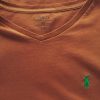 Polo Ralph Lauren Size S Color Pomarańczowy Męski T-Shirt Krótki rękaw Fabric Bawełna 100%