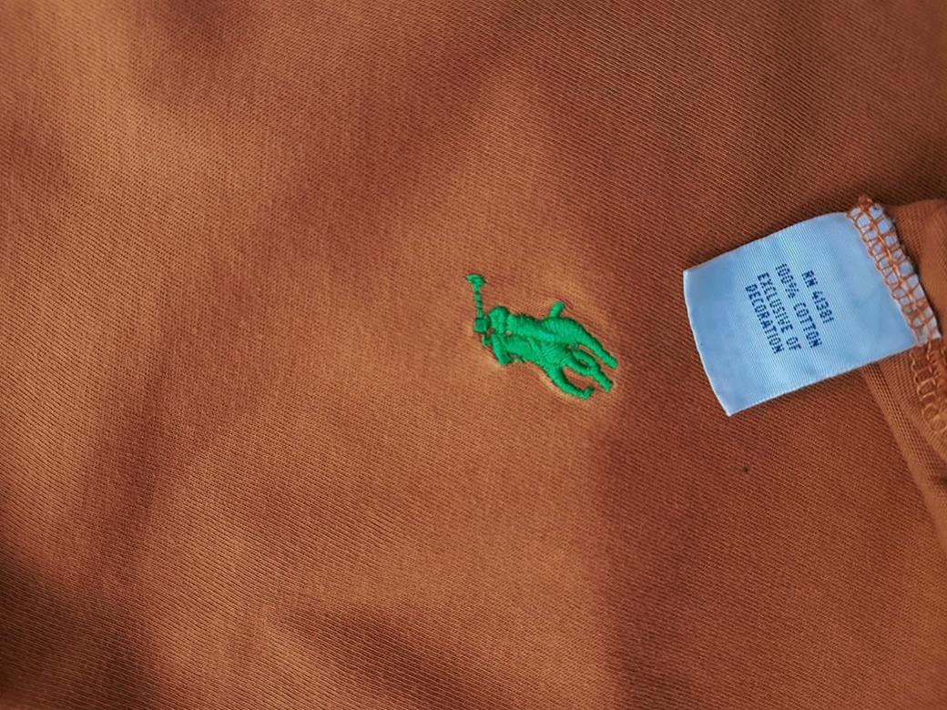 Polo Ralph Lauren Size S Color Pomarańczowy Męski T-Shirt Krótki rękaw Fabric Bawełna 100%