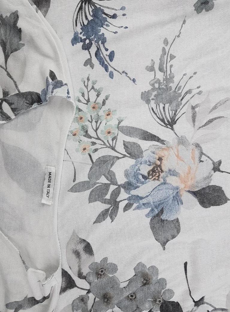 Made in Italy Size XL Color Biały W serek Sweter Długi rękaw Cienka dzianina