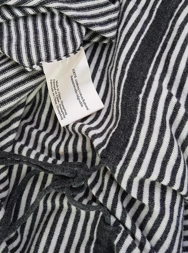 Laura ashley Size L Color Szary Pasy W serek Tunika Bluzka Długi rękaw Fabric Bawełna 100%