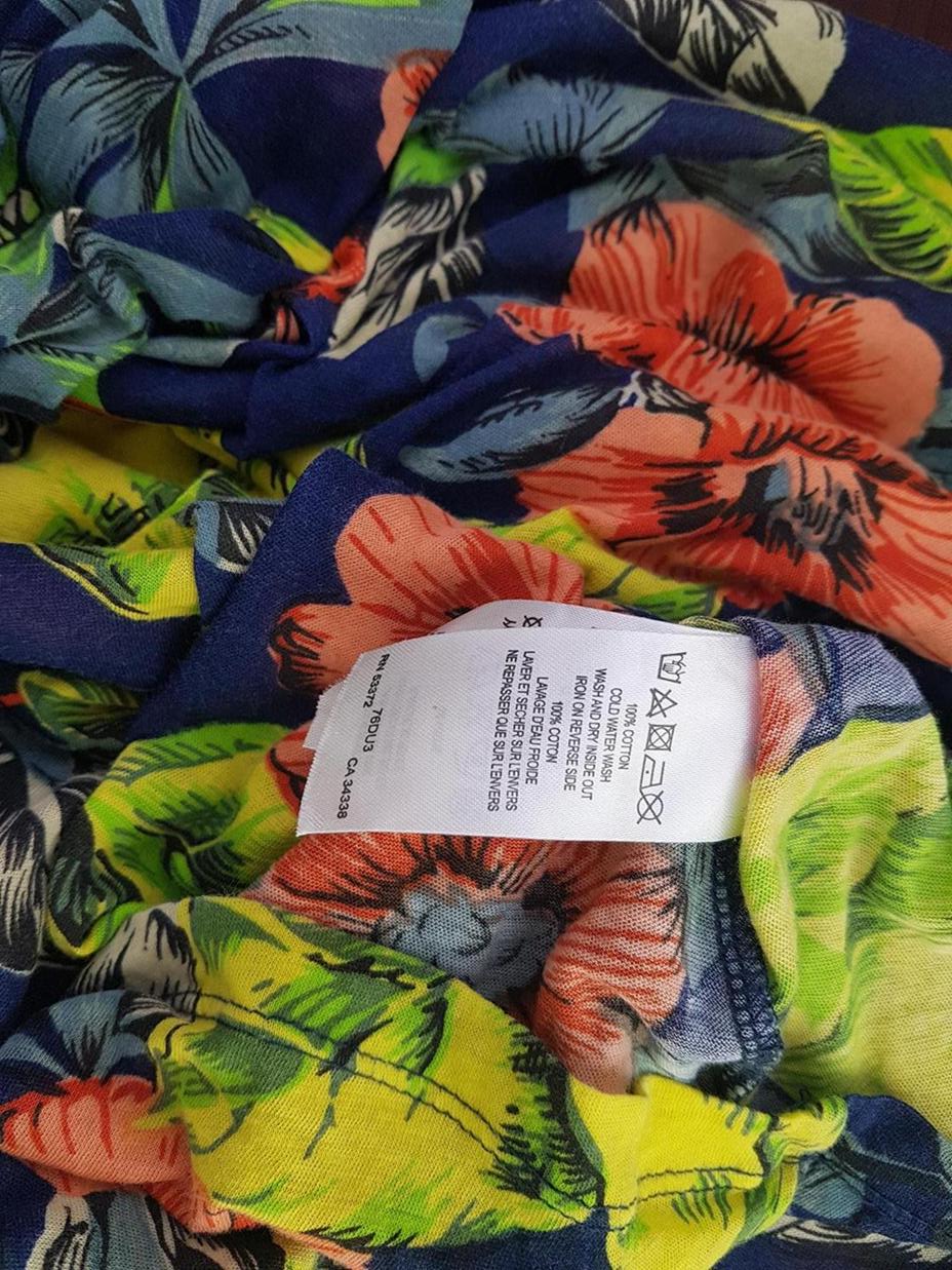 French connection Size L Color Granatowy W łódkę Tunika Bluzka Długi rękaw Fabric Bawełna 100%