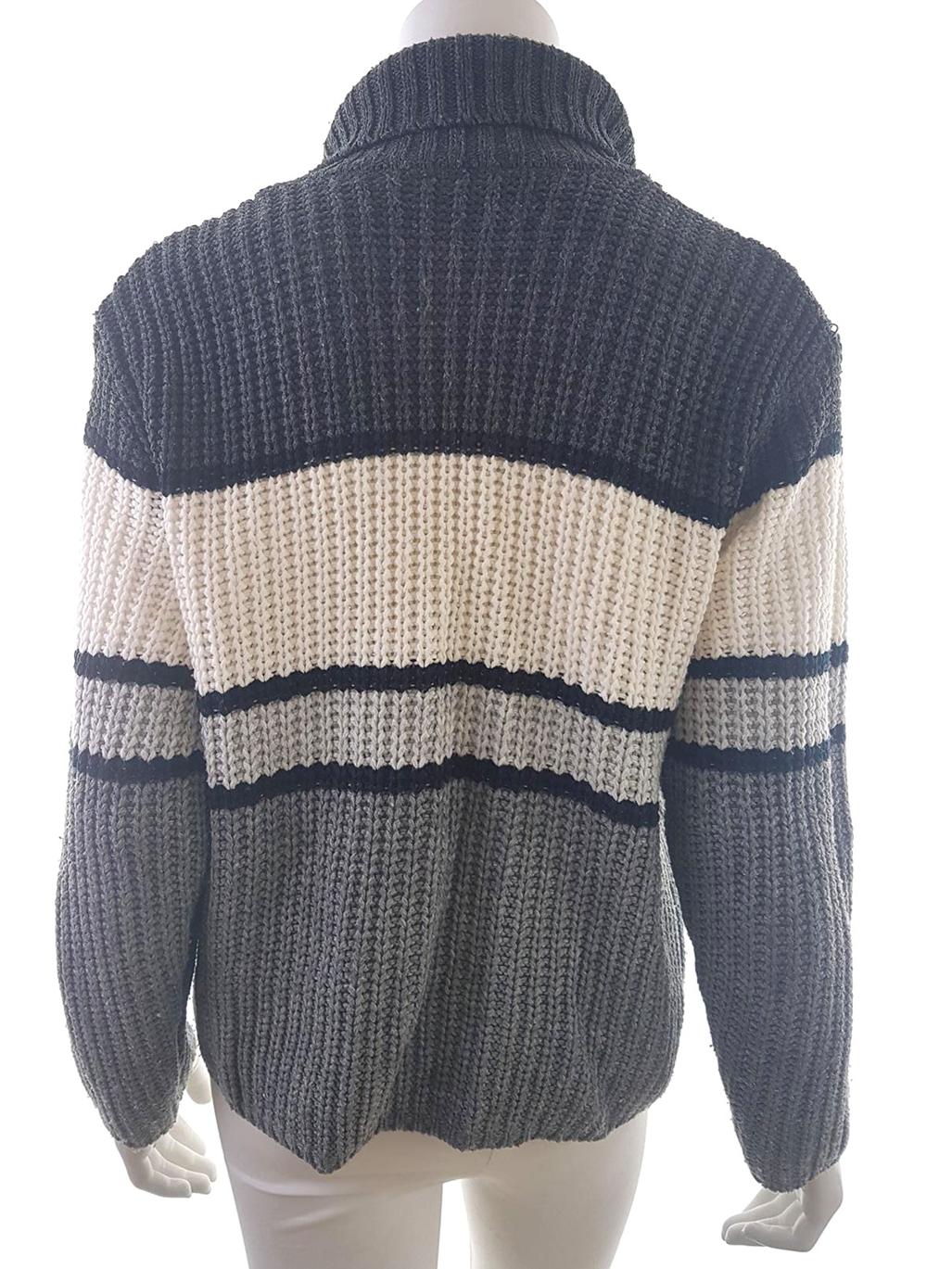 B Vintage Size XL Color Szary Golf Sweter Długi rękaw Fabric Akryl 100% Dzianina waflowa