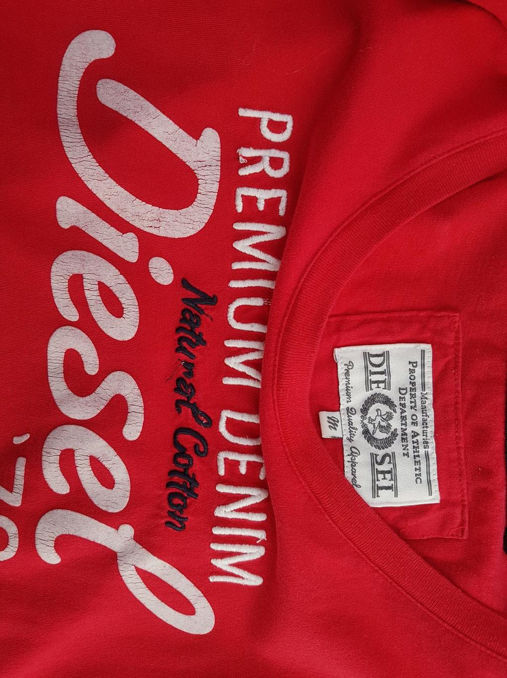 Diesel Size M Okrągły dekolt T-Shirt Krótki rękaw