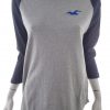 Hollister Size M Okrągły dekolt Tunika Bluzka Rękaw 3/4