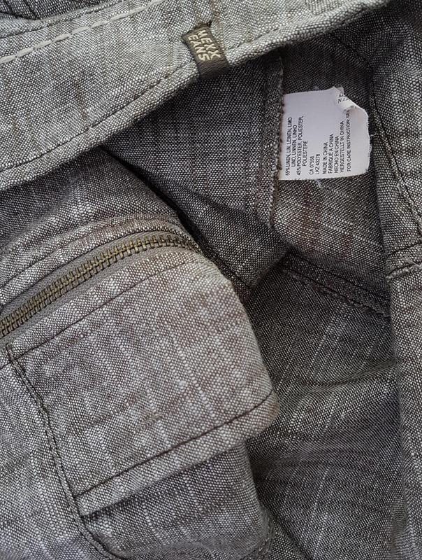 Mexx Size 40 Color Szary Kołnierz Żakiet na suwak Długi rękaw Fabric Len